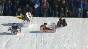 luge en carton